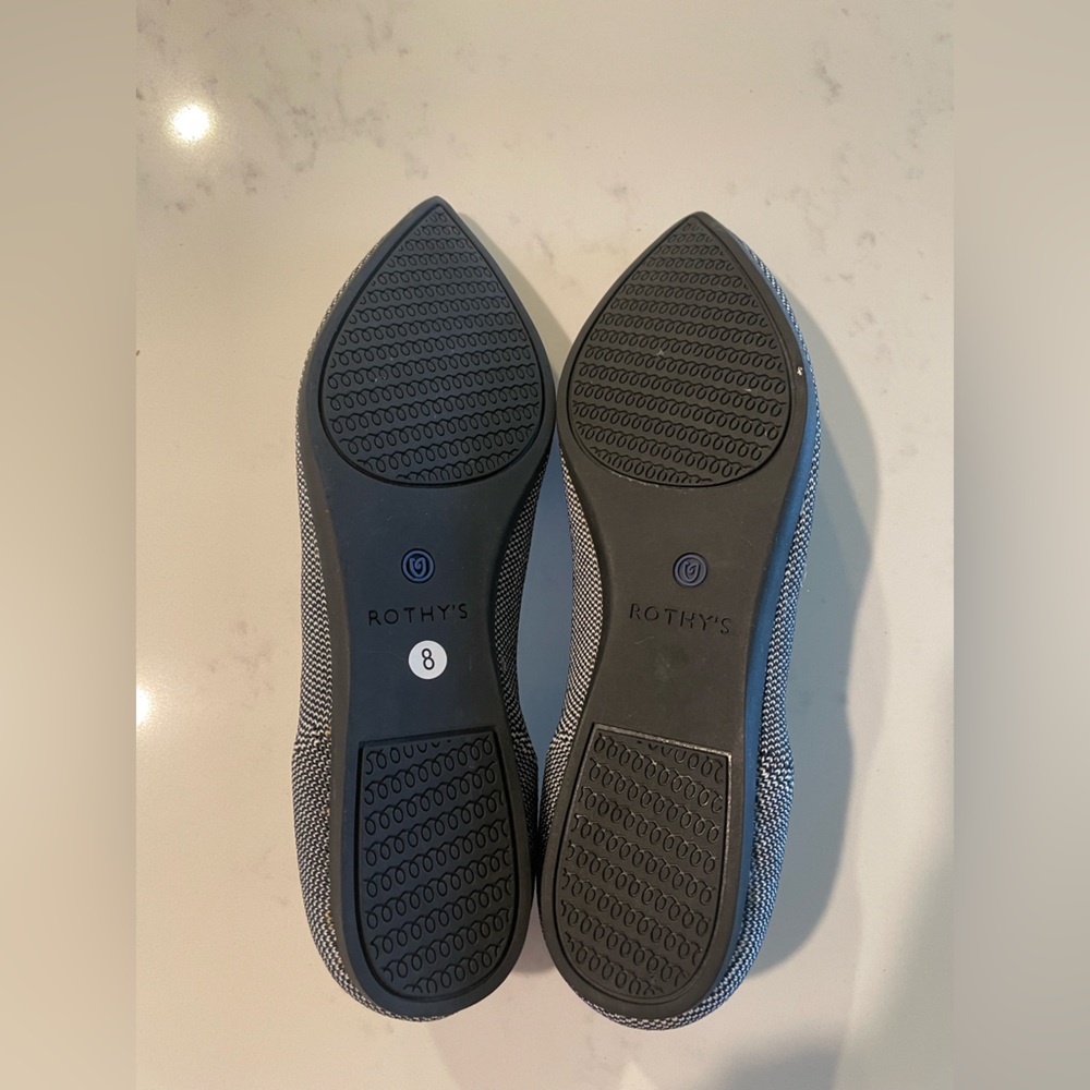 Rothy’s The Point Pebble Grey Flat , Sz 8 - Picture 10 of 13